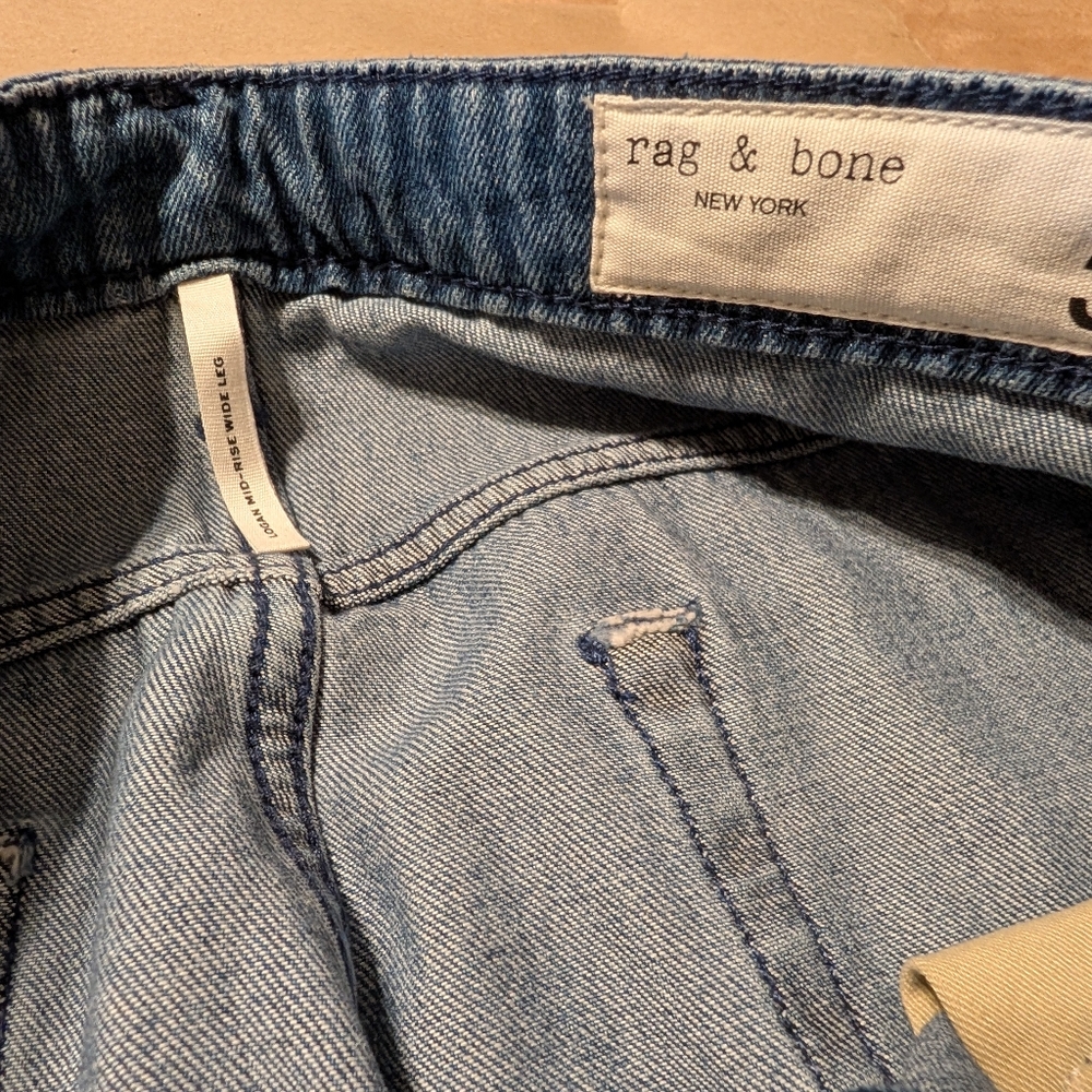 Authentic Rag & Bone® NWT Stylish Logan mid-rise blue jeans - Picture 2 of 15